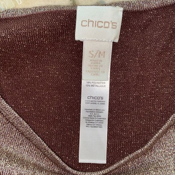 NWOT! Chico’s Gold Shimmery Poncho! - Picture 10 of 13